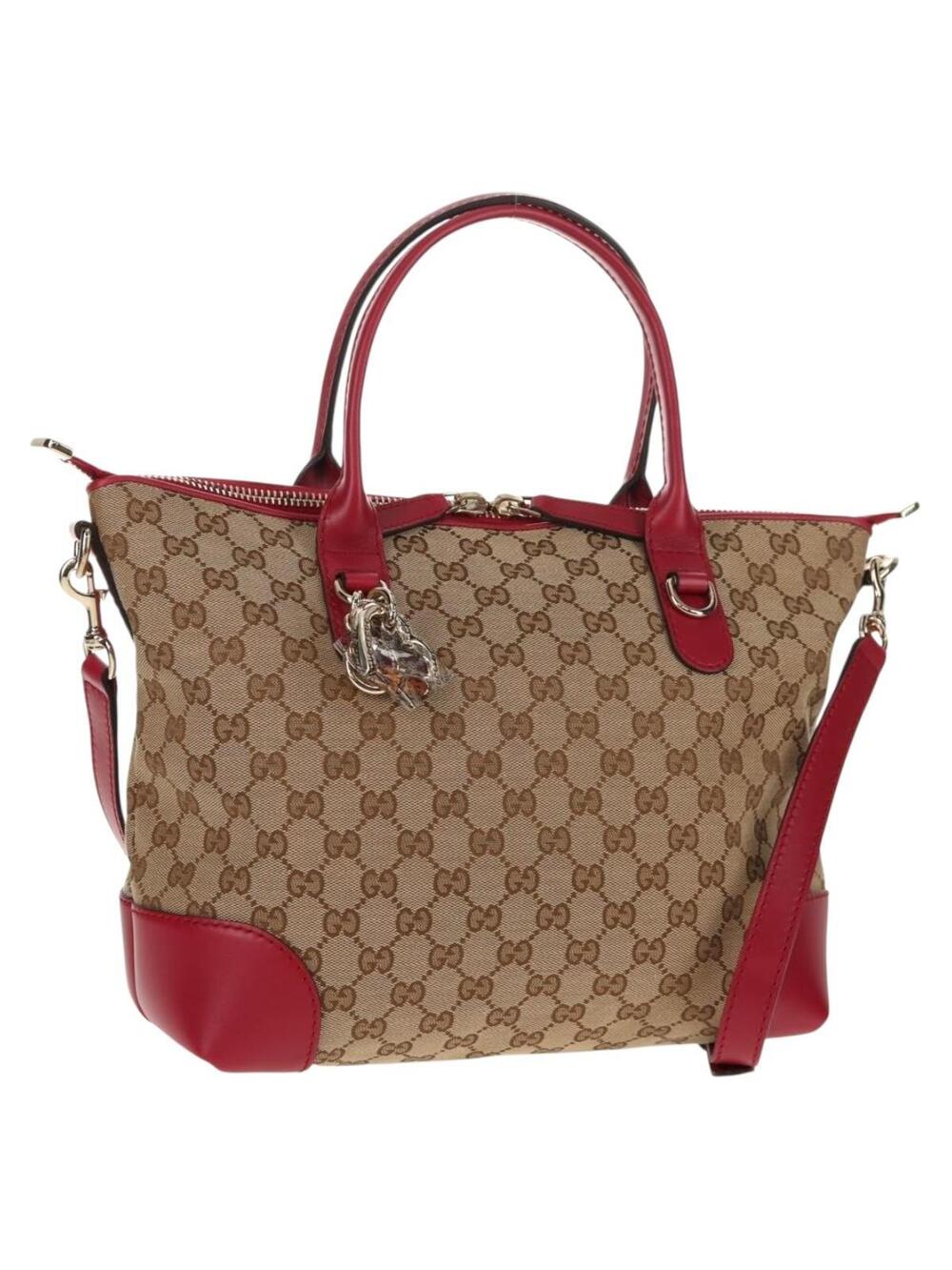 Gucci Gg Canvas Heart Bit Tote Bag 2Way #359386G67B